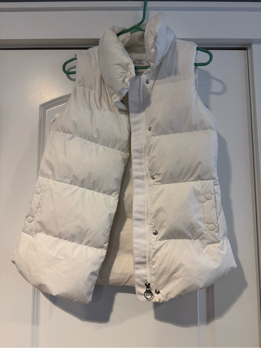 Athleta White Downtown Quilted Vest